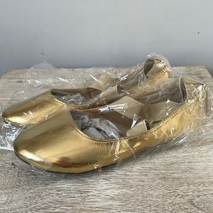 Gold Ballet Flats - NEVER WORN